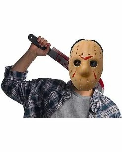 Deals β€οΈ Jason Voorhees Half Mask and Machete Kit - Friday the 13th π§¨