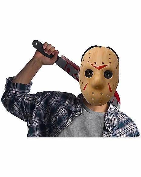 Deals β€οΈ Jason Voorhees Half Mask and Machete Kit - Friday the 13th π§¨