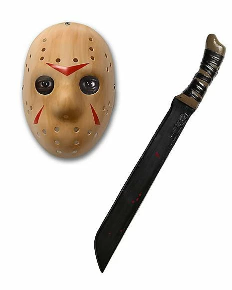 Deals β€οΈ Jason Voorhees Half Mask and Machete Kit - Friday the 13th 𧨠- Image 2