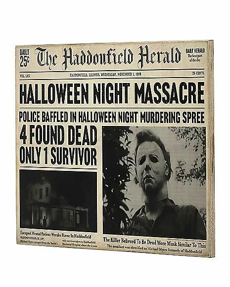 Promo π Michael Myers Haddonfield Herald Sign - π Halloween βοΈ - Image 3