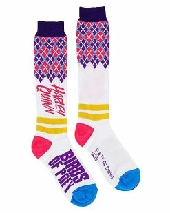 Discount 🎁 Harley Quinn Diamonds Knee High 🧦 Socks - Birds of Prey 😀