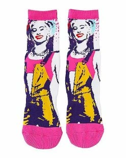 Cheapest 🎁 Harley Quinn Face Crew 🧦 Socks - Birds of Prey ✨
