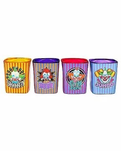 Wholesale 🎉 Killer Klowns from Outer Space Mini Glass Set 2 oz. - 4 Pack 👏