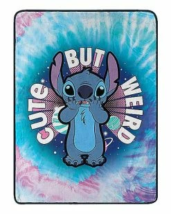 Best Sale 🎁 Cute But Weird Stitch Fleece Blanket - Lilo & Stitch 🥰