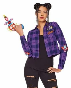 Discount 🎁 Adult Killer Klowns from Outer Space Flannel 👕 Shirt 🥰