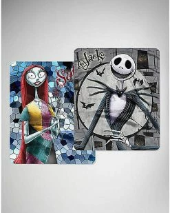 New ⭐ Jack and Sally Double Sided Fleece Blanket - The Nightmare Before 🔔 Christmas 🎉