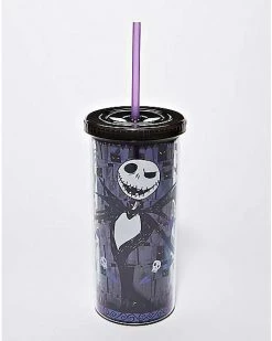 Best reviews of 🧨 Jack Skellington Skull and Heart Cup with Straw 20 oz. - The Nightmare Before 🎁 Christmas 😉