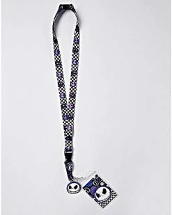Best Sale 👏 Checkered Jack Skellington Lanyard - The Nightmare Before 🎁 Christmas 👍