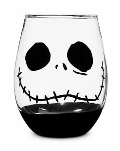 Outlet 😉 Jack Skellington Stemless Glass 20 oz. - The Nightmare Before 🎅 Christmas ✨