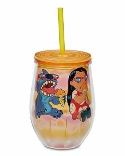 Brand new 🔔 Lilo and Stitch Cup with Straw 11 oz. - Disney 👍