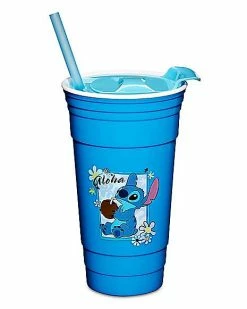 Cheap 🌟 Aloha Stitch Cup with Straw 32 oz. - Disney ⌛