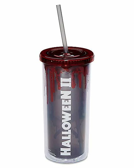 Promo π Michael Myers Mask Cup with Straw 20 oz. β π§ Halloween π - Image 2