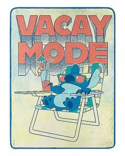 Cheap ✨ Vacay Mode Stitch Fleece Blanket – Lilo & Stitch 🧨