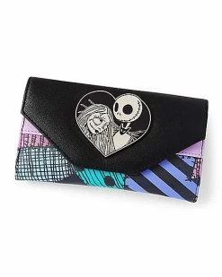 Budget 🛒 Jack and Sally Badge Fold Wallet - The Nightmare Before 🎄 Christmas 🎁