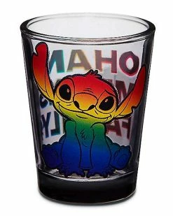 Discount 😉 Ohana Means Family Stitch Pride Mini Glass - 1.5 oz. 🛒