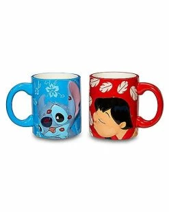 Wholesale 💯 Sculpted Lilo & Stitch Coffee Mugs 2 Pack - 20 oz 🧨