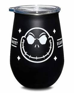 Discount 👏 Jack Skellington Travel Wine Glass 16 oz. - The Nightmare Before 🎄 Christmas 😍