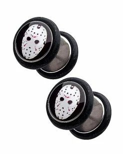 Wholesale 🧨 Jason Voorhees Fake Plugs 18 Gauge - Friday the 13th 😍
