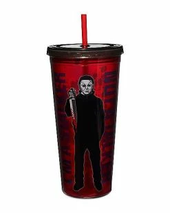 Best Sale 👍 Michael Myers Stalker Cup with Straw 20 oz. - 🧛 Halloween 🔥