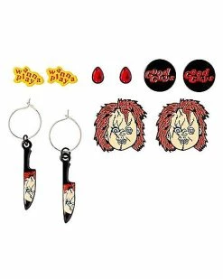 Deals ⭐ Multi-Pack Chucky Doll Earrings 5 Pair - Child's Play 💯