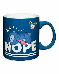 New π Sleeping Stitch Nope Coffee Mug - Lilo & Stitch π