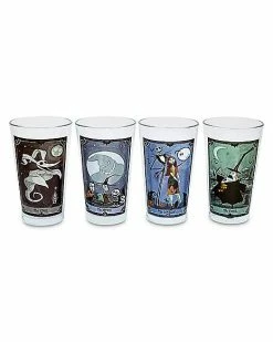 Best Sale 😉 Tarot The Nightmare Before 🎅 Christmas Pint Glasses 4 Pack - 16 oz. 🔥