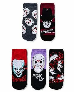 Budget 💯 Horror Icons No Show 🧦 Socks 5 Pair- Warner Brothers 🤩