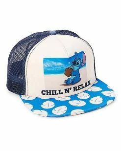New β€οΈ Chill N' Relax Stitch Trucker Hat - Lilo and Stitch π