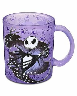 Brand new 👍 Jack Skellington Glitter Handle Coffee Mug 17.5 oz. - The Nightmare Before 🔔 Christmas ✔️