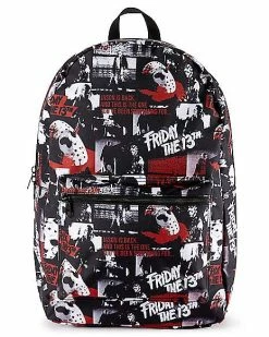 Best Sale 😉 Jason is Back Print 🎒 Backpack - Friday the 13th ⭐
