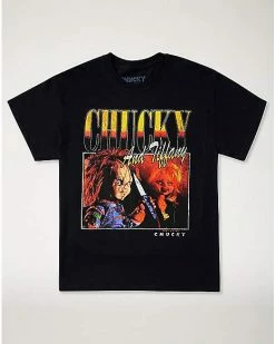 Best Sale ✔️ Chucky and Tiffany T 👕 Shirt - Bride of Chucky 😍