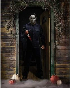 Hot Sale 🌟 Michael Myers Door Cover - 💀 Halloween 🛒